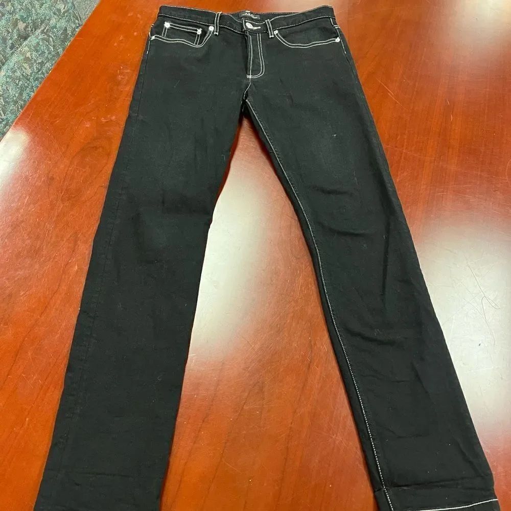 A.P.C. Black Denim Straight Leg Jeans sz 29 NWOT